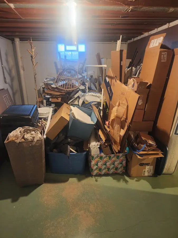 Roll-off dumpster container at job site for 20 Yard Dumpster Rental in Hanover